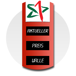 Preistafel Symbol für Tankstelle Walle